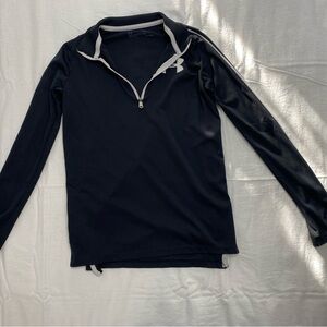 Under Armour Black and Cream HeatGear Pullover